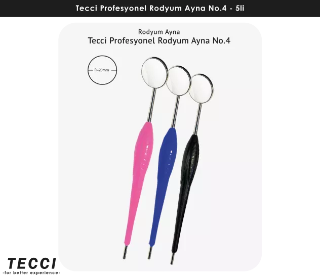 Tecci Profesyonel Rodyum Ayna No.4 5li