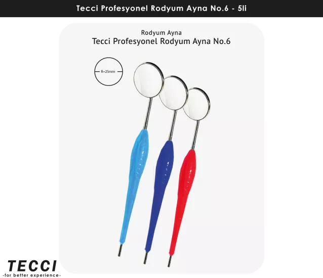 Tecci Profesyonel Rodyum Ayna No.6 5li