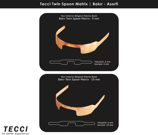 Tecci Twin Spoon Matrix Asorti – Bakır
