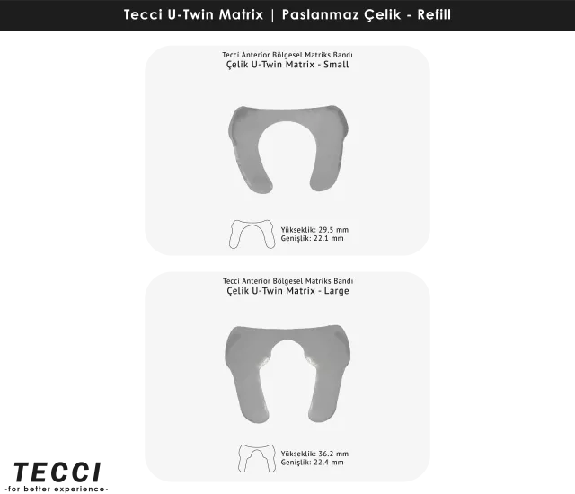 Tecci U-Twin Matrix Refill – Paslanmaz Çelik