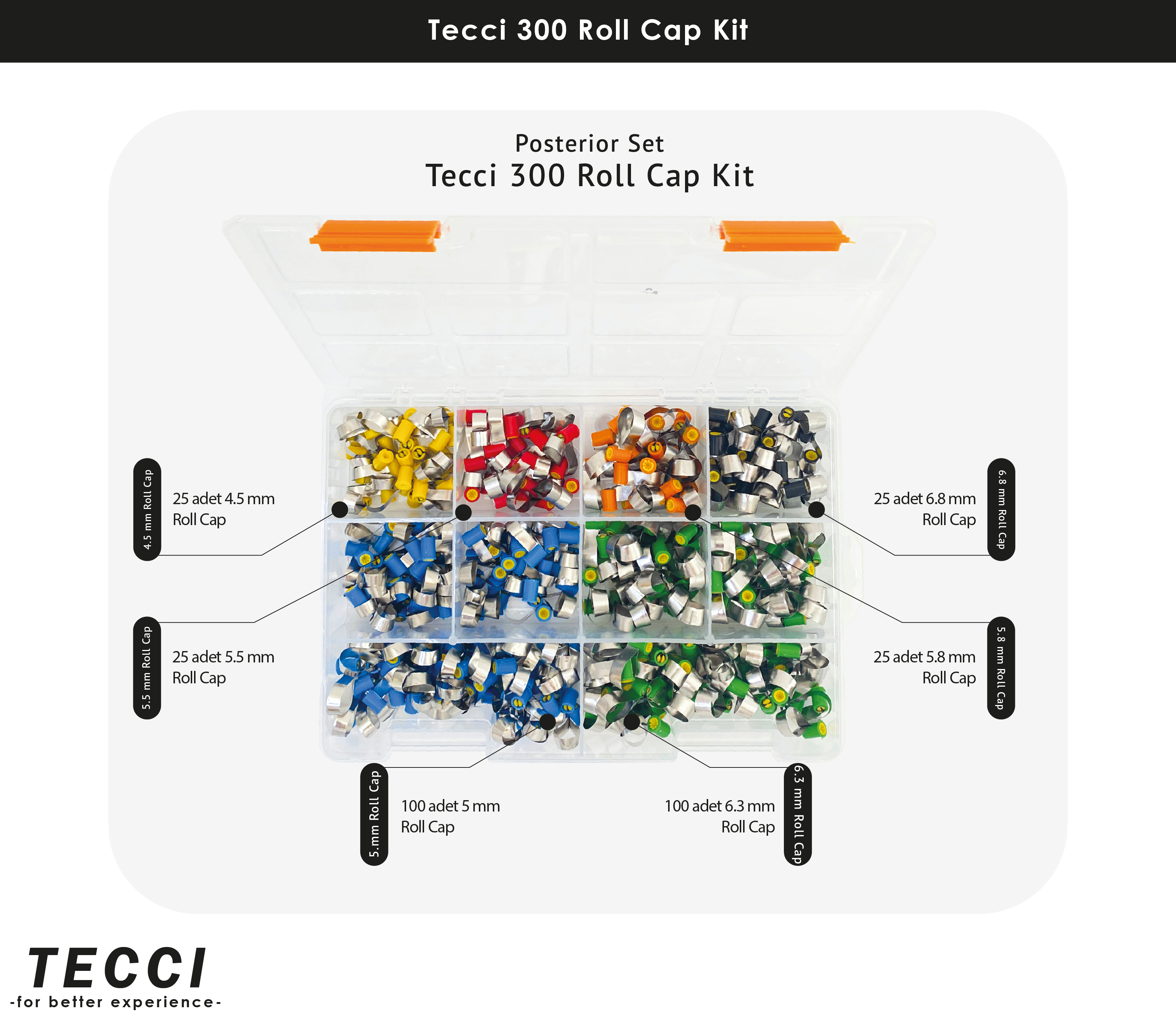 Tecci 300 Roll Cap Kit