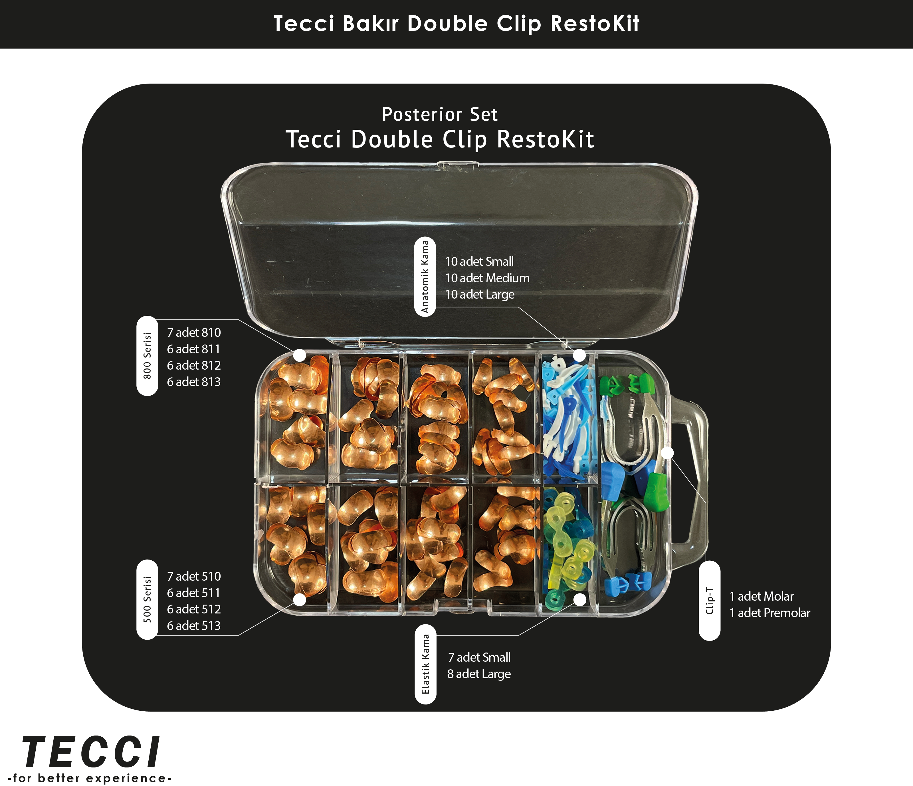 Tecci Double Clip RestoKit - Bakır