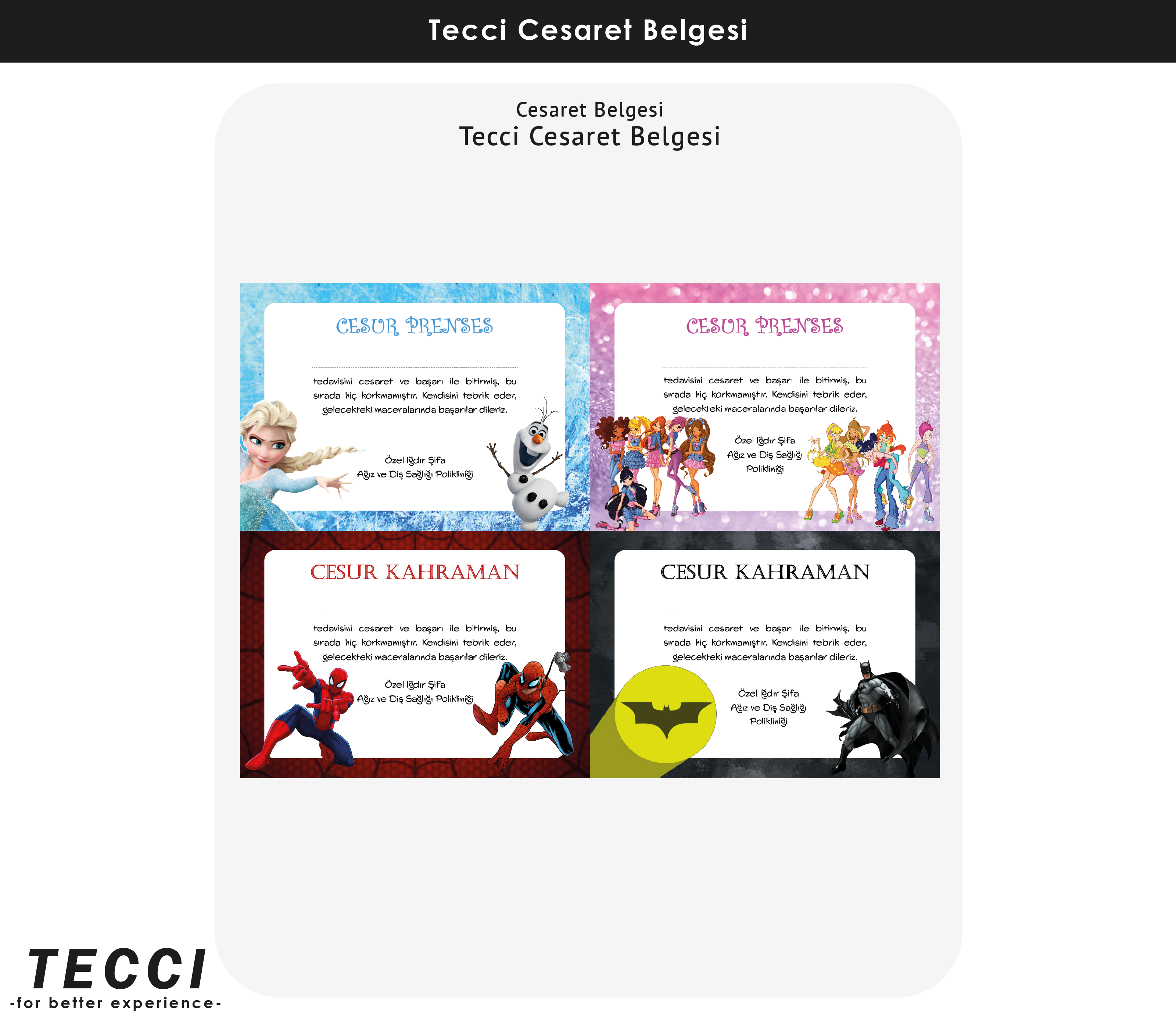 Tecci Cesaret Belgesi