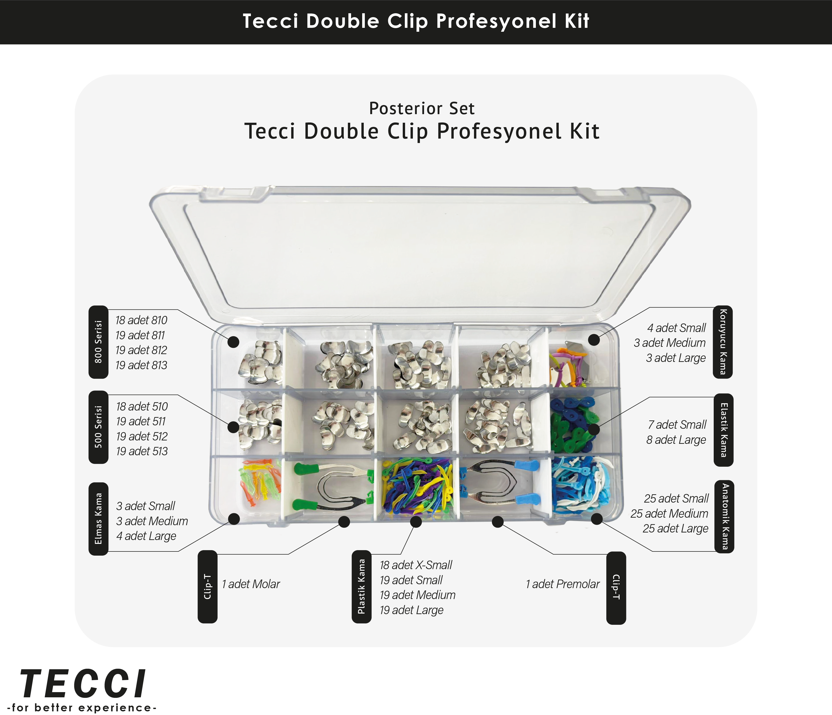 Tecci Double Clip Profesyonel Kit
