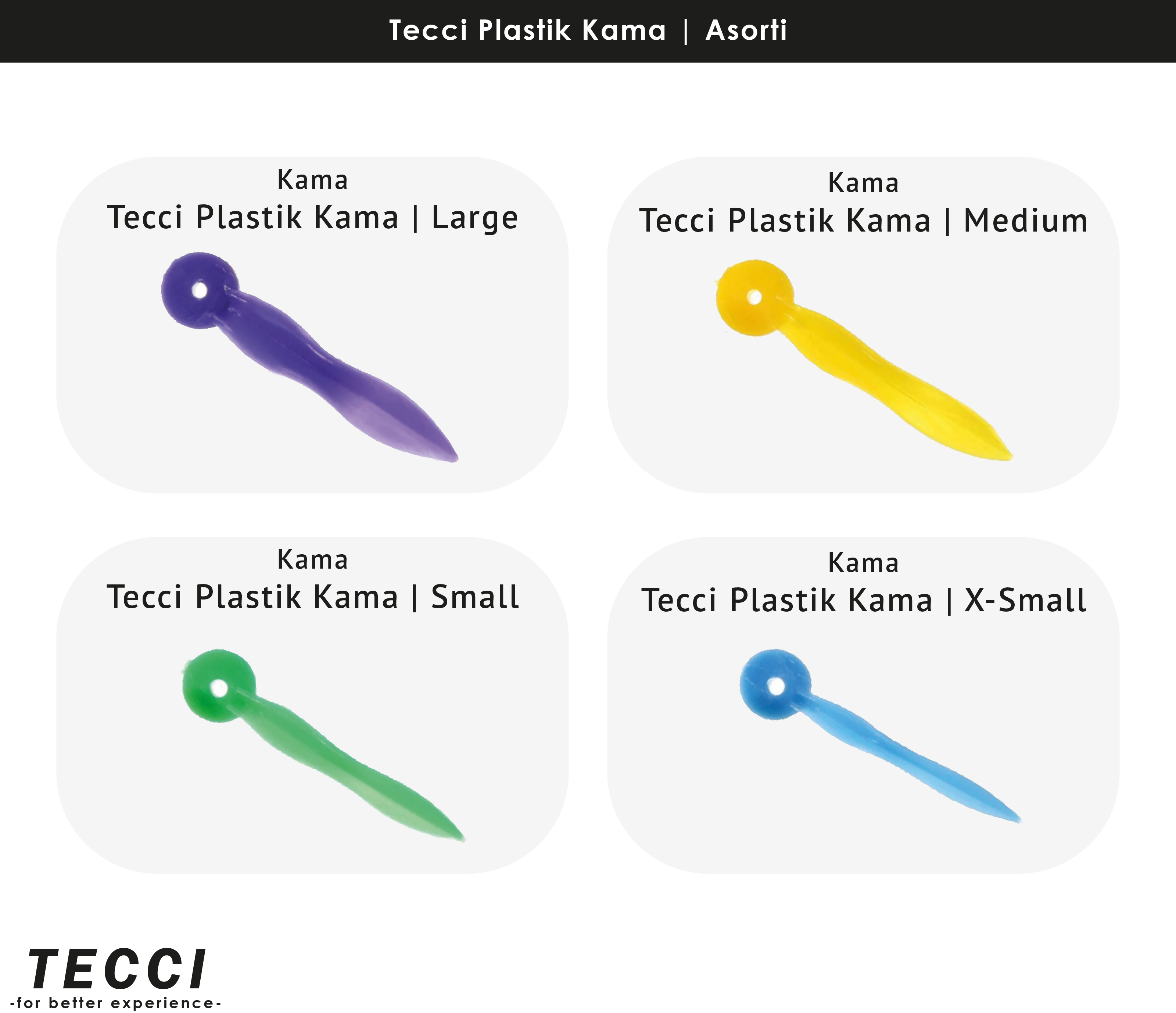 Tecci Plastik Kama - Asorti