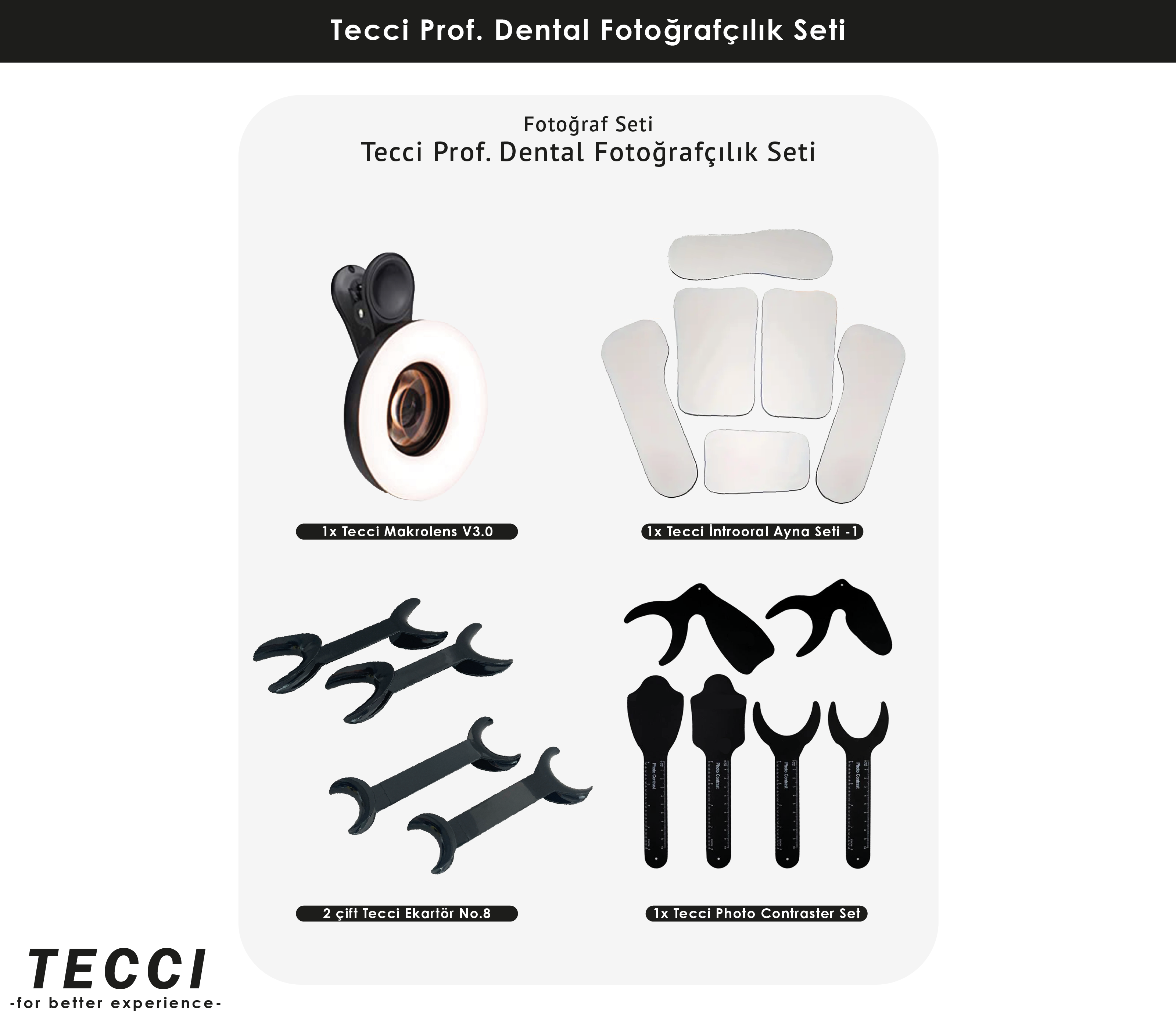 Tecci Prof. Dental Fotoğrafçılık Seti