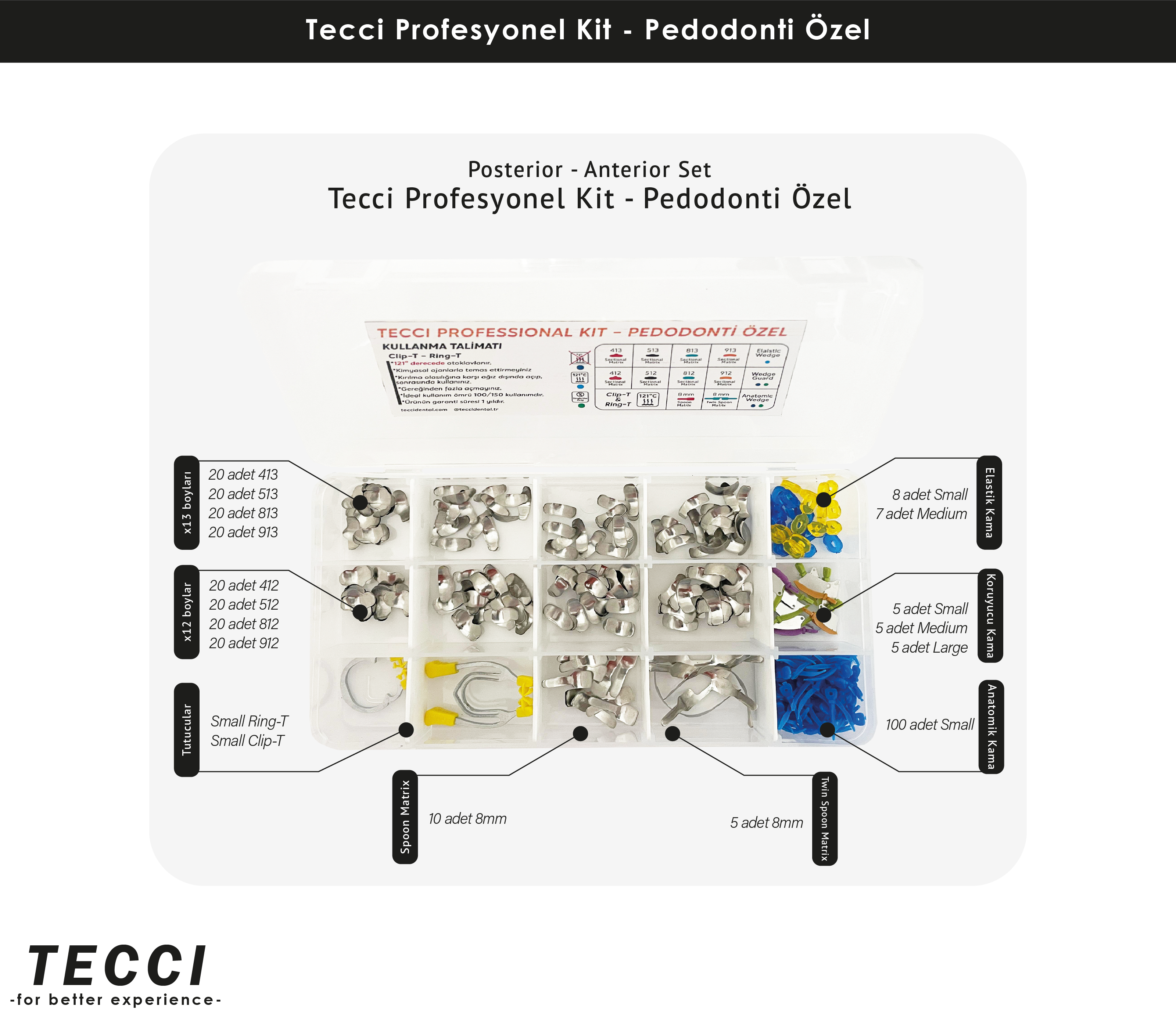 Tecci Profesyonel Kit - Pedodonti Özel