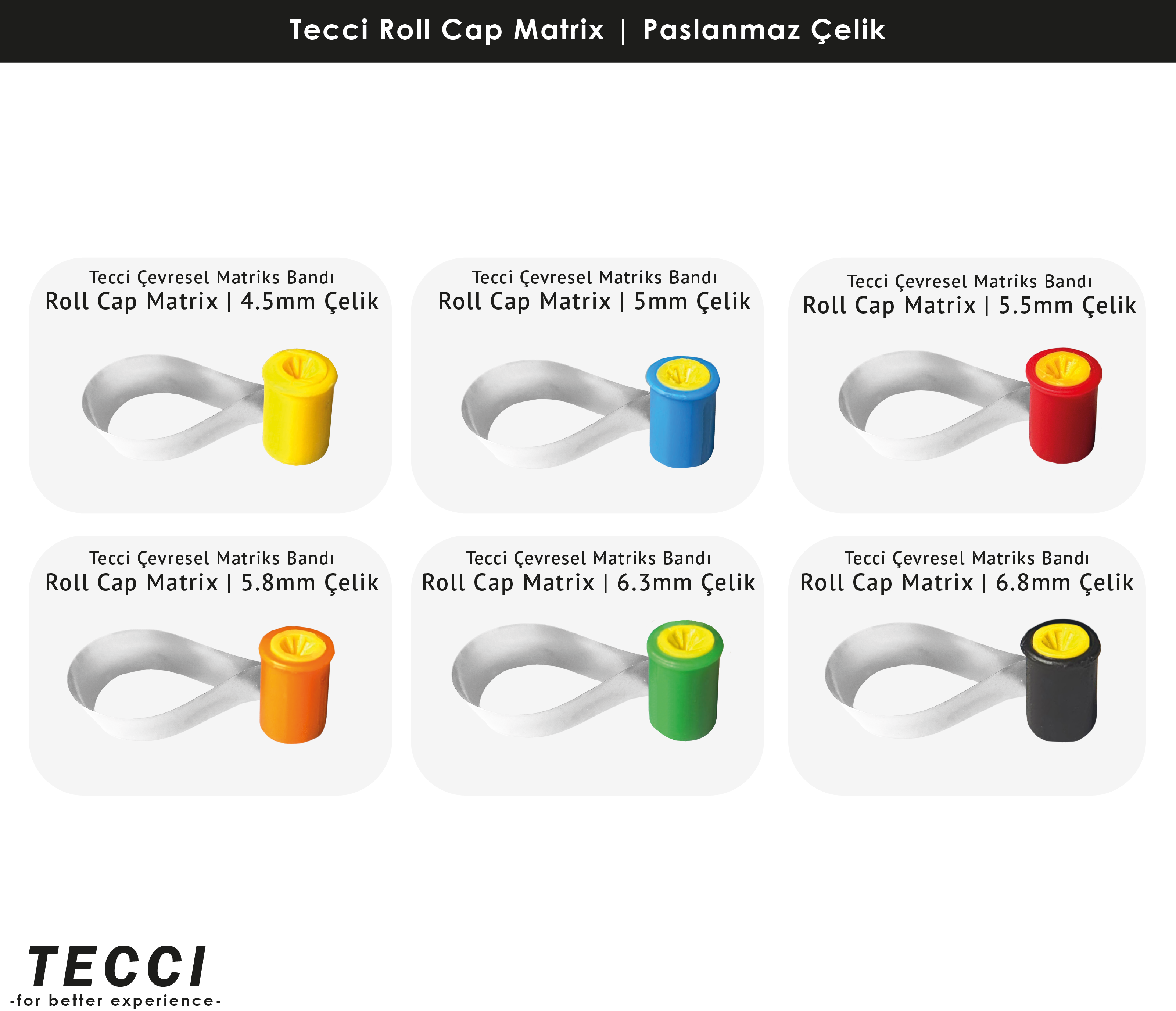 Tecci Roll Cap Matrix – Paslanmaz Çelik