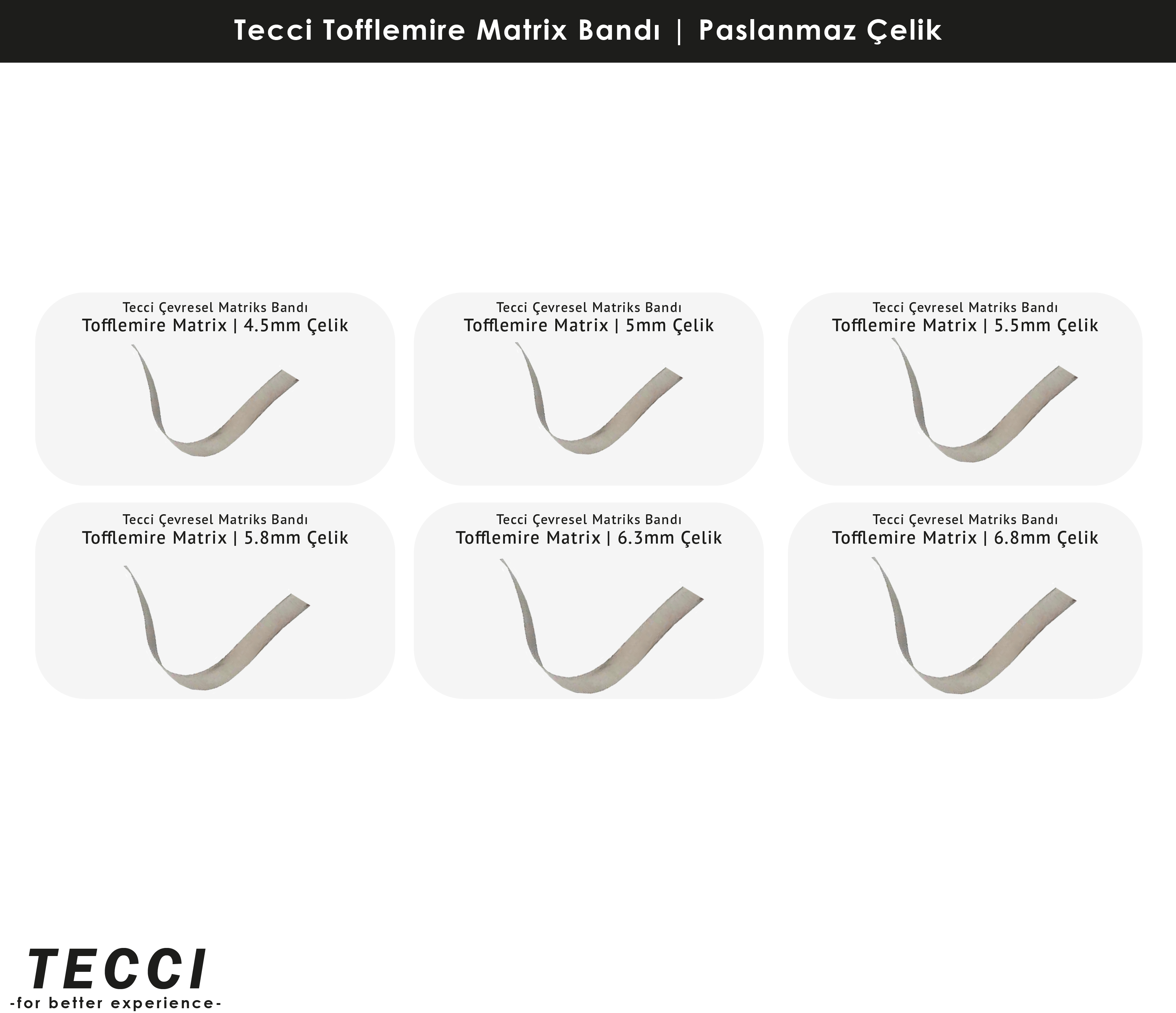 Tecci Tofflemire Matrix Bandı – Paslanmaz Çelik